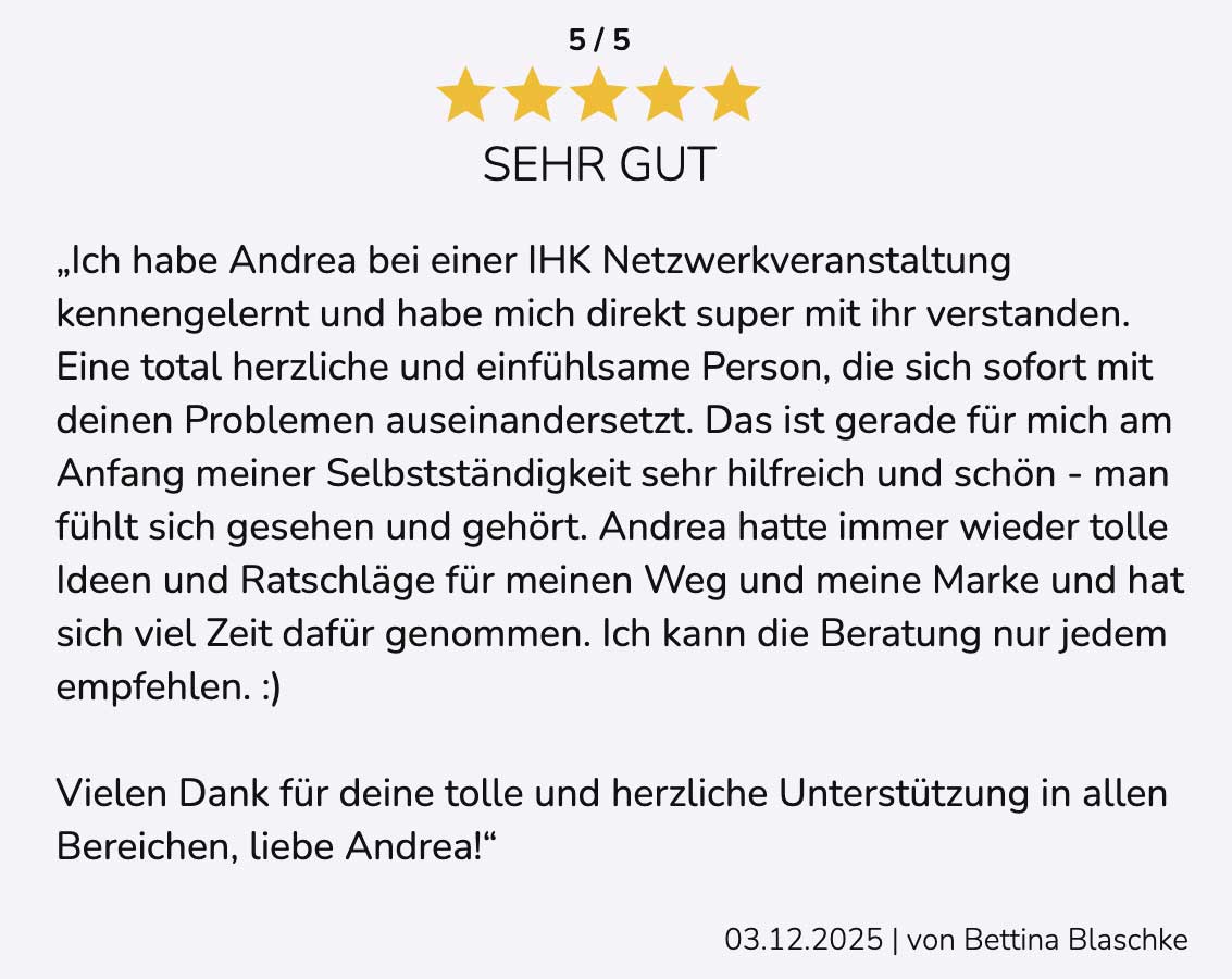 Kundenstimmen Bettina Blaschke