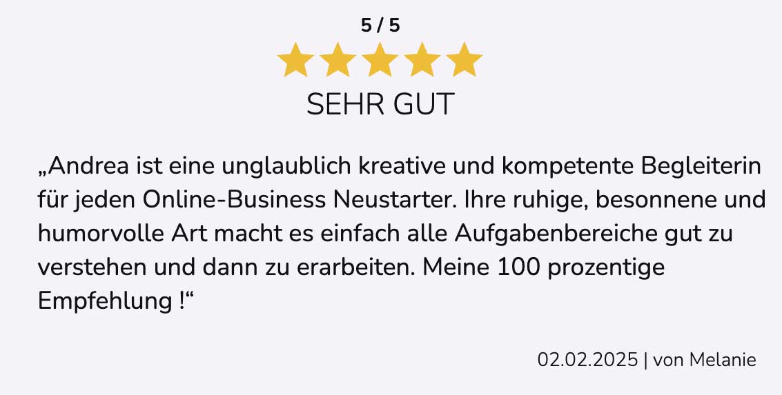 Kundenstimmen Melanie